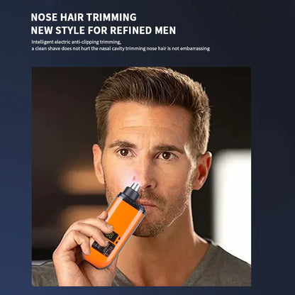 2 In 1 Electric Portable Ear And Nose Hair Trimmer Clipper 2024 Professional Painless Portable Eyebrow For Men